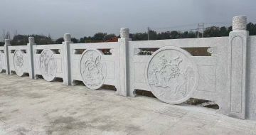 浙江芝麻白河道栏杆 石材栏杆