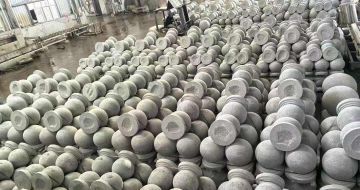 浙江芝麻白圆球 石球 挡车球