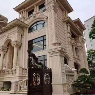 浙江黄金麻别墅外墙异形定制