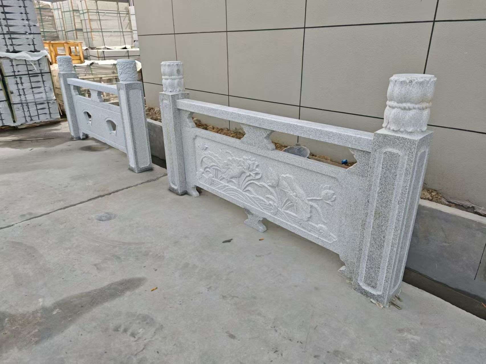 浙江芝麻白河道栏杆 石材栏杆