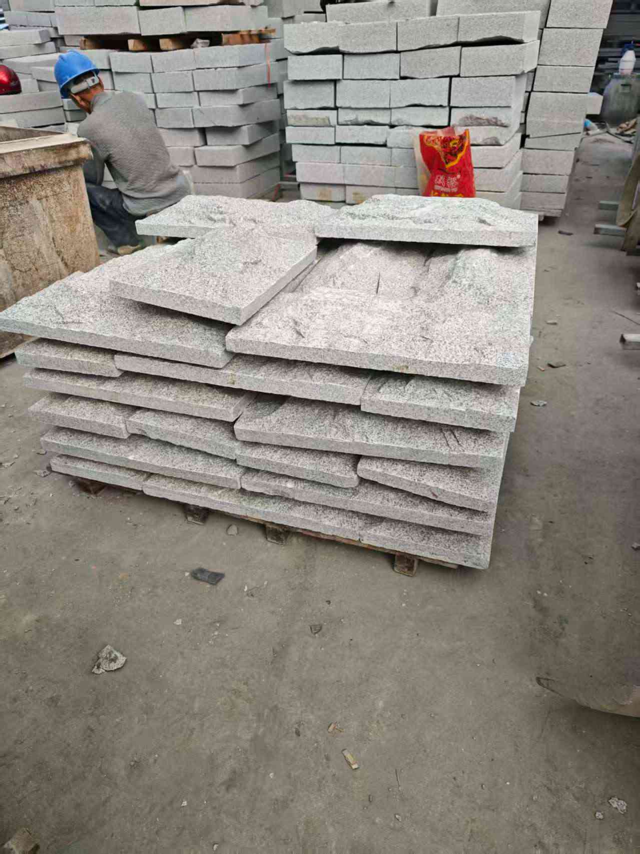 浙江芝麻白蘑菇石，自然面