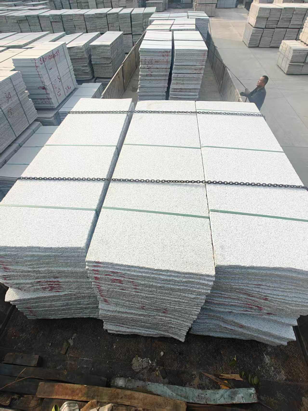 浙江芝麻白毛板，石材毛板